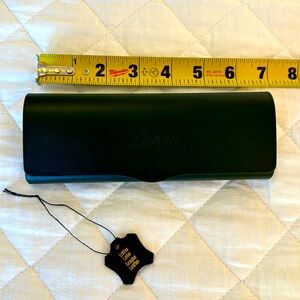 Lunor leather eyeglasses case, rigid with magnetic closure